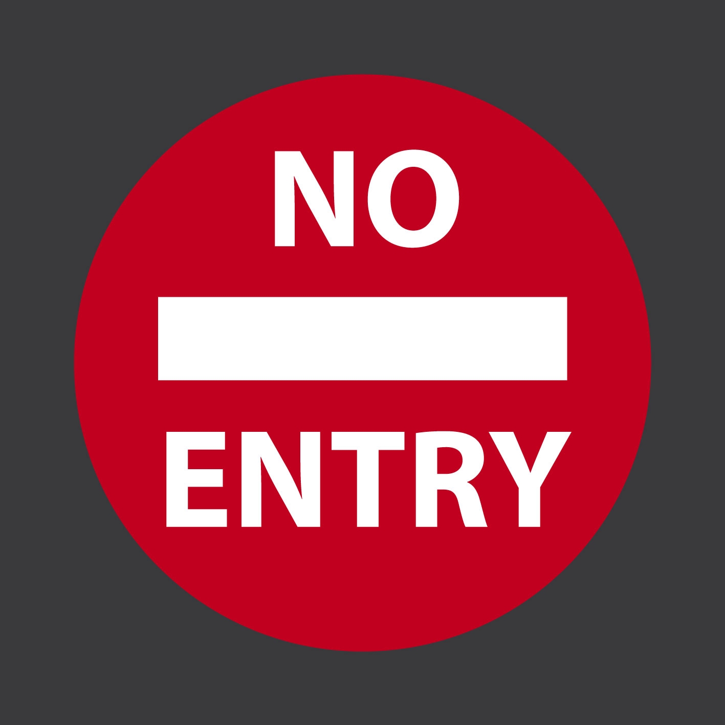 No Entry Sign Creative Preformed Markings