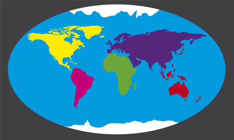 World Map Oval – Creative Preformed Markings