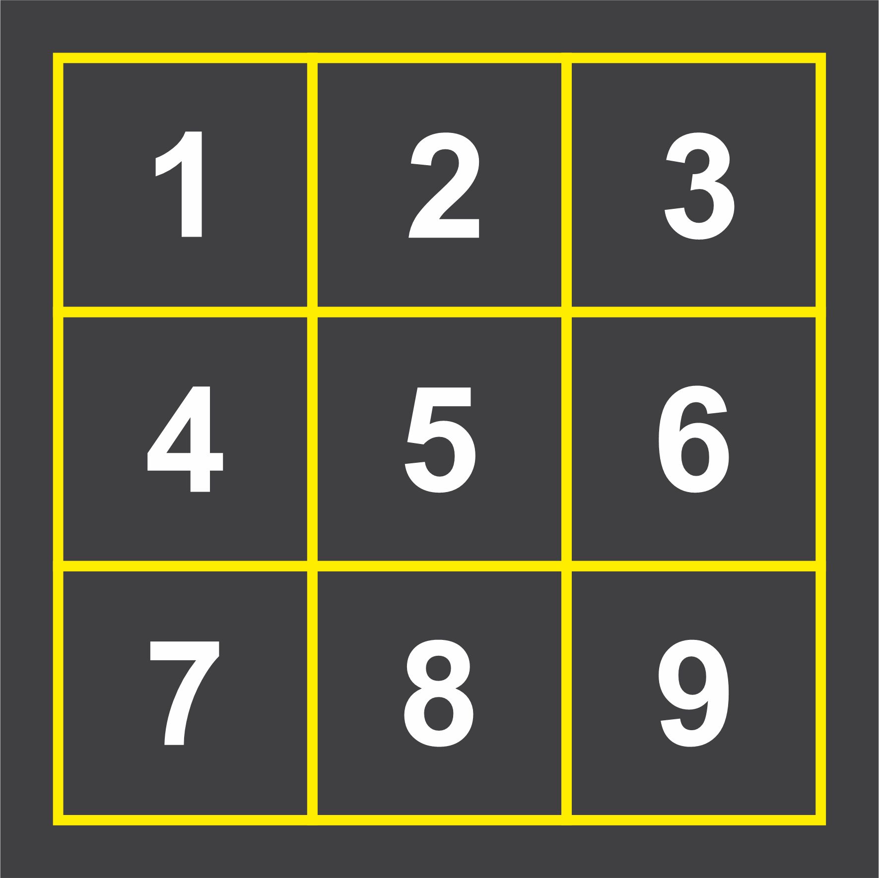 9 Square Game Creative Preformed Markings