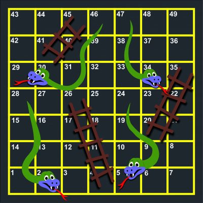 1-100 Snakes and Ladders Full – Creative Preformed Markings