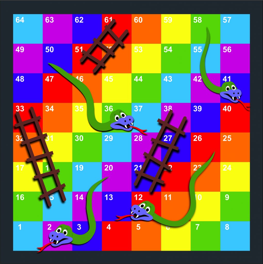 1-64 Snakes and Ladders Full – Creative Preformed Markings